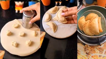 Easy gujiya making hack how to make gujiya without machine video goes viral on social media