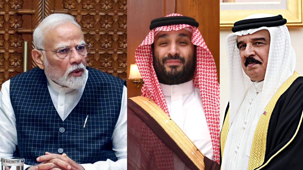 PM Modi on West Asia Tension Phone talk with King of Bahrain and Crown Prince of Saudi Arabia know details