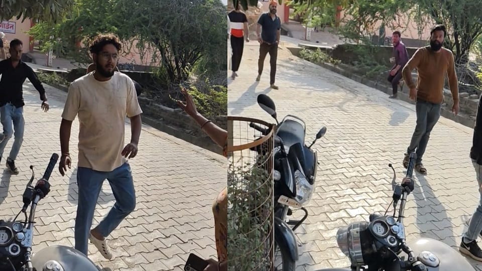 Violence and stone pelting in protest against running over pet puppy with car