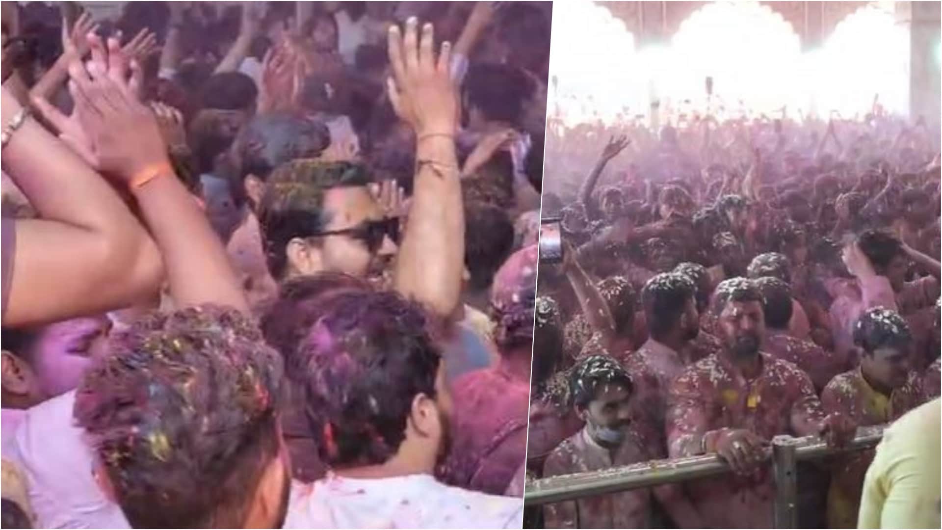 Jaipur News: Floral and Gulal Holi at Shri Govind Dev Ji Temple; Devotees Soaked in Devotion