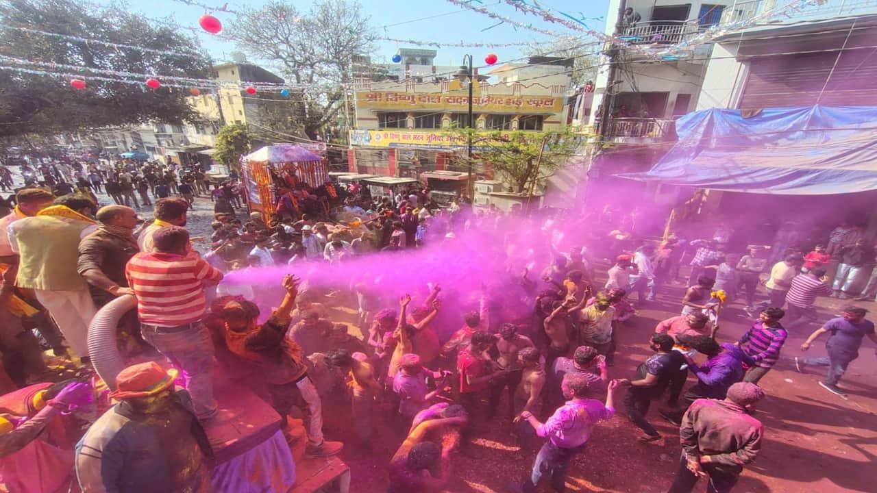 Ram Baraat procession taken out in bareilly before holi