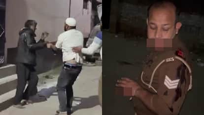 UP police constable attacked with axe while on patrol IN AMROHA