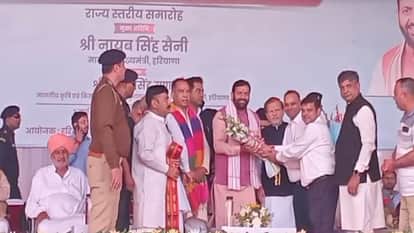 CM Saini handed over fodder subsidy worth crores to 602 cow shelters