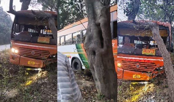 Farrukhabad Accident Roadways bus coming from Etah collided with a tree many passengers injured