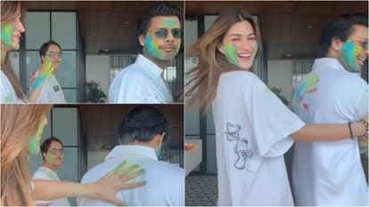 Kriti Sanon celebrate Holi with sister Nupur brother-in-law Stebin Ben and Parents shares coloful Photos