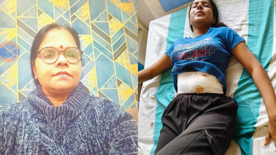 husband killed his wife attacked his daughter himself informed police In Loni