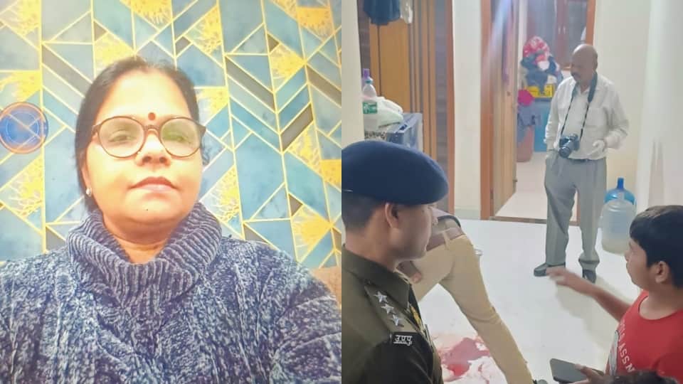 husband killed his wife attacked his daughter himself informed police In Loni