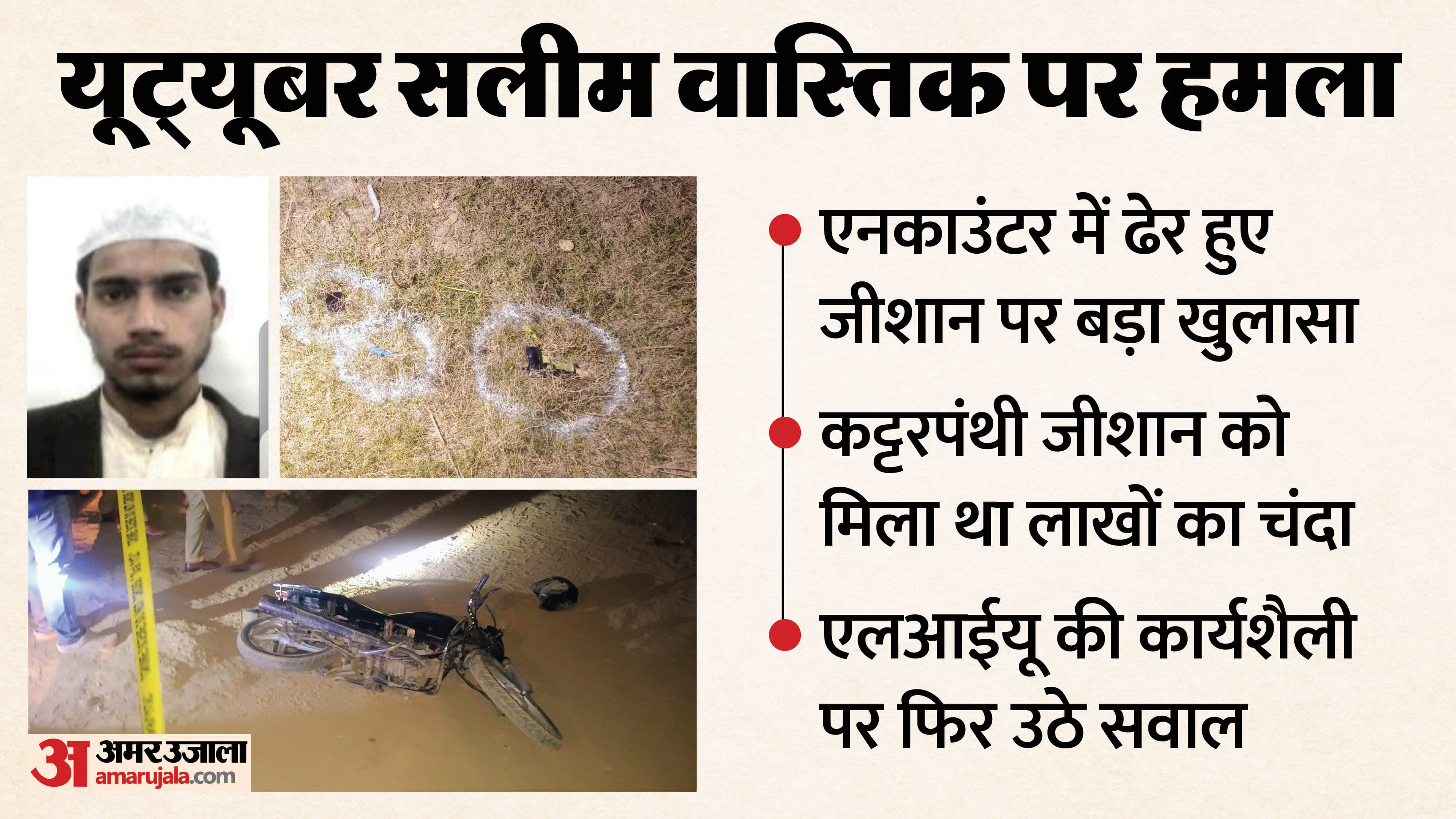 YouTuber Salim Vastavik Attack IN Ghaziabad Zeeshan who killed in encounter had received donations worth lakhs