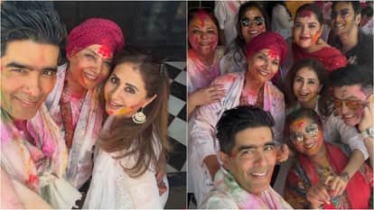 Manish Malhotra Attends Javed Shabana Azmi Holi Party with Urmila Matondkar says Played Holi after many years