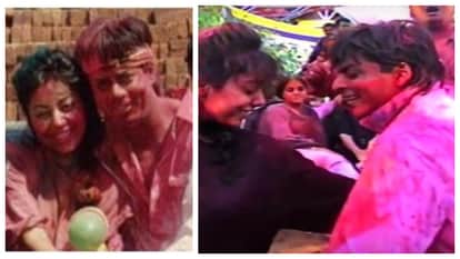 When Shah Rukh Khan Gauri Khan Made Holi Colourful With Romantic Carefree Dance see viral video