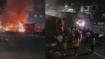 Rajasthan Accident News: Coal-laden trailer overturns in Bharatpur, driver burnt alive