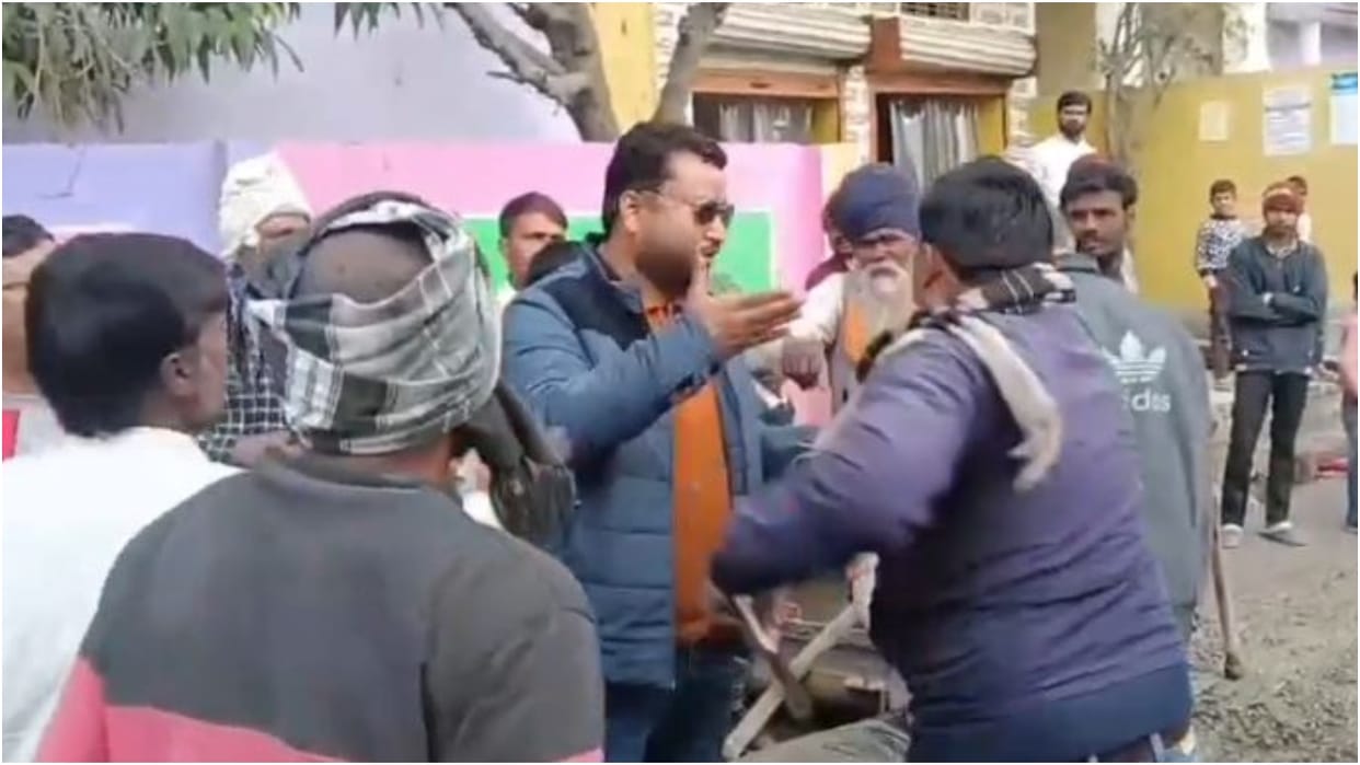 Road construction standards ignored villagers and BJP leader contractor scuffle in Budaun