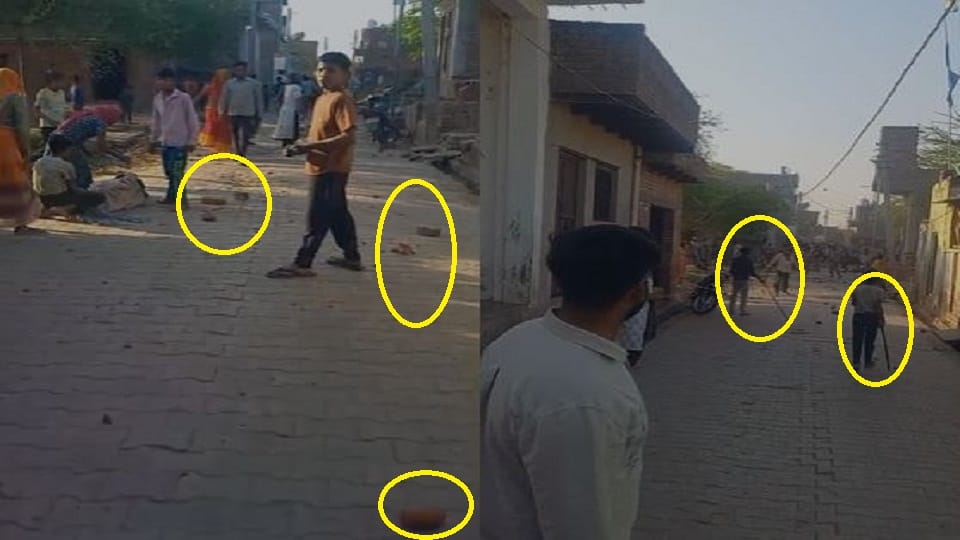 Bricks and stones thrown in Basgoi-Birra of Sasni