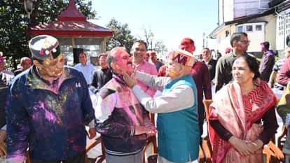 Holi Celebrations in Himachal Holi 2026 CM Sukhu celebrated Holi with great enthusiasm