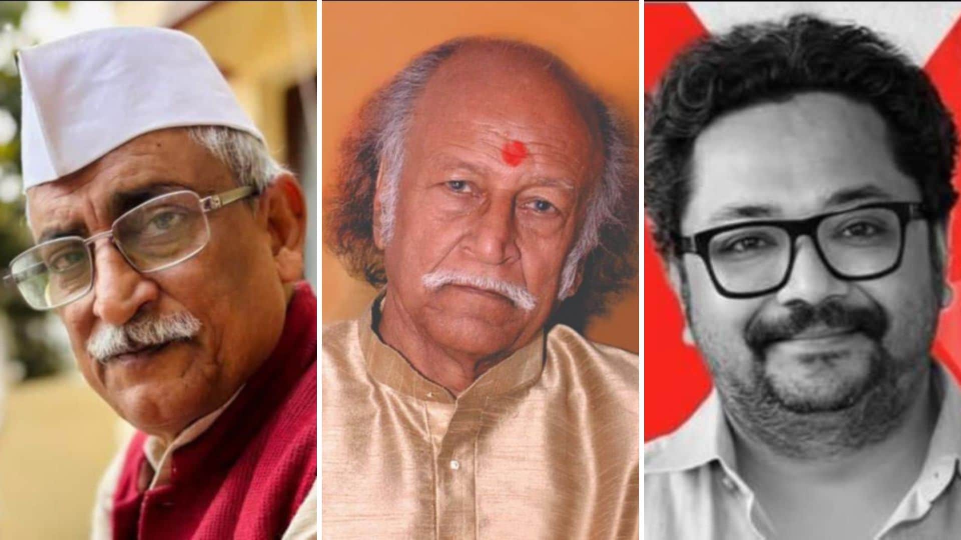 प्रो. सदानंद शाही, पंडित राजेश्वर आचार्य और व्योमेश शुक्ल।