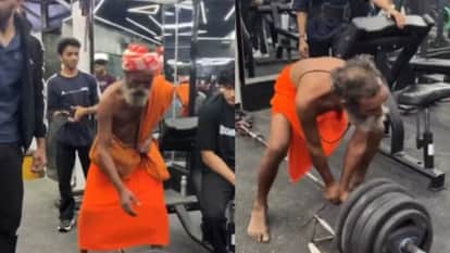 viral sadhu baba gym video heavy lift surprises everyone online Viral Videos