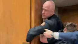 Brian McGuinness former US Marine soldier protest ongoing US-Israeli military operation against Iran