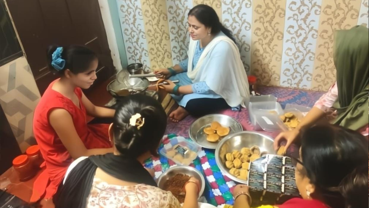 There is an increased demand for home-made gujiyas and cookies in the city.