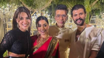 Vijay Rashmika Reception kriti sanon Karan Johar and Cocktail 2 director Homi Adajania reached in