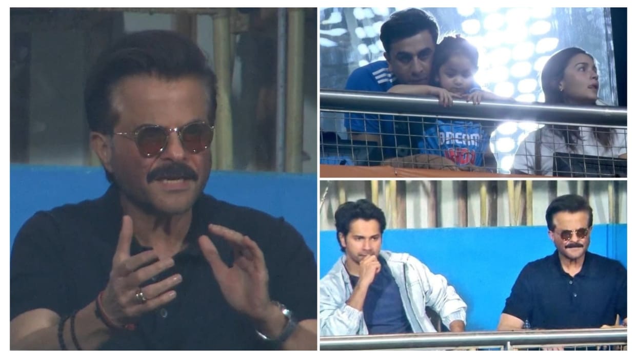 India vs England T20 World Cup semi finals Ranbir kapoor Alia Bhatt varun anil at Wankhede arrived to support