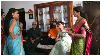 Vijay Deverakonda visits maternal family in ancestral village with Rashmika Mandanna See viral Photos