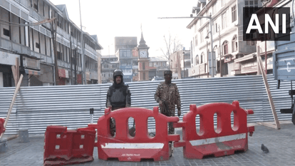 High alert at Ghanta Ghar srinagar CM Omar said protest those who disturb peace will not be tolerated