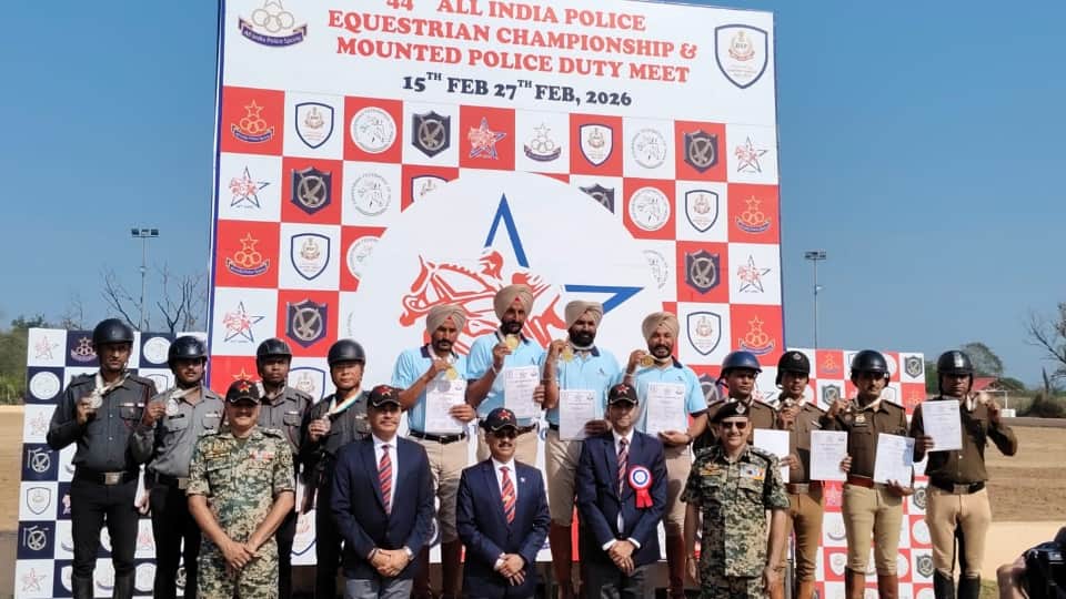 ऑल इंडिया पुलिस इक्वेस्ट्रियन ड्यूटी मीट में हरियाणा पुलिस को चार पदक