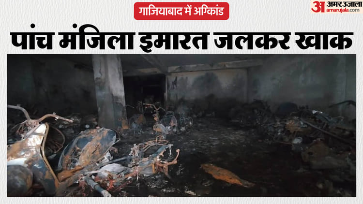 गाजियाबाद में भीषण अग्निकांड: एक घंटा तक फंसे रहे 200 लोग, 50 कर्मचारी मदद के लिए आए; मां-बाप को नहीं बचा पाए