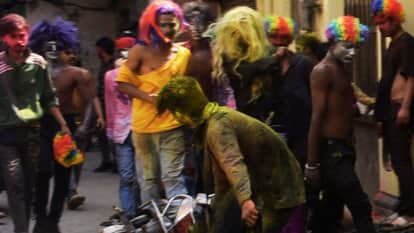 87 faces red with blood in holi One murder in 48 hours four deaths in accidents FIR filed after uproar