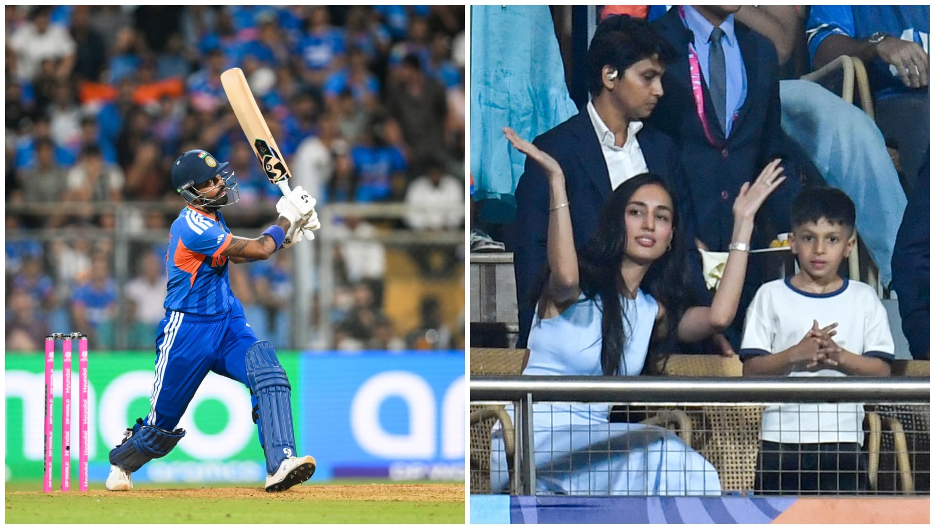 Video: Hardik Pandya Delighted To See MS Dhoni, Mahieka And Son Agastya Together In The Stands