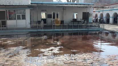 Waterlogging at Hathras police station