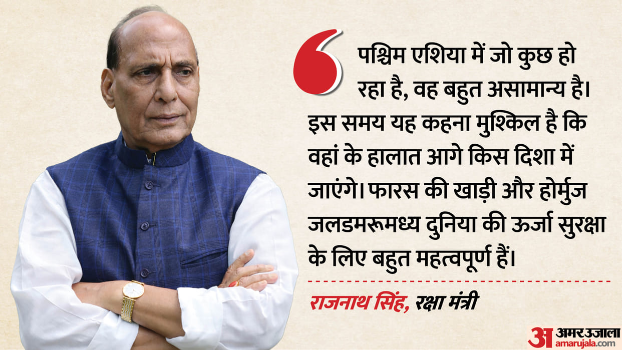 west asia conflict strait of hormuz energy supply global trade india maritime role rajnath singh