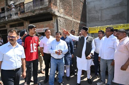 निरीक्षण करने पहुंचे मंत्री विश्नवास सारंग