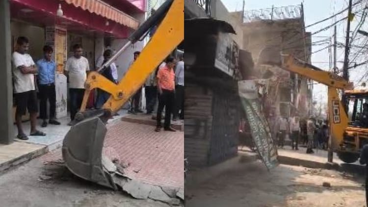 Bareilly News: अतिक्रमण पर चला नगर निगम का बुलडोजर, व्यापारियों ने किया विरोध, हंगामा