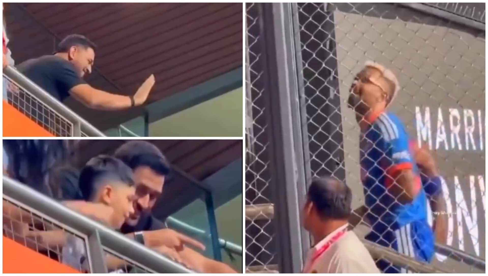 Video: Hardik Pandya Delighted To See MS Dhoni, Mahieka And Son Agastya Together In The Stands