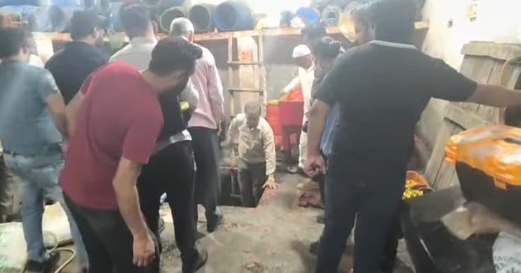Four people fell into a pickle making pit in Nangloi father and son died