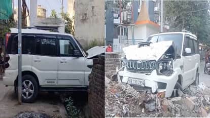 speeding car hits several bikes in Agra