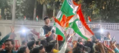 MP News: Celebrations erupt in Bhopal over Team India's victory, with fans thronging the streets, fireworks ev