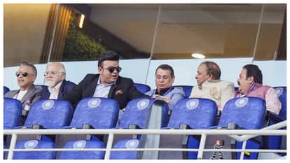 IND vs NZ Final T20 World Cup 2026 Photos Celebs at Narendra Modi Stadium MS Dhoni Rohit Sharma Jay Shah