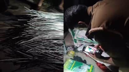 Meerut: A gang of thieves arrived to cut the wires from the poles, when the villagers surrounded them they ran