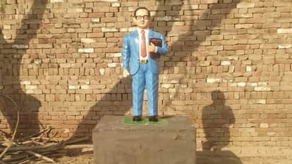 Baghpat: Controversy over installation of statue of Dr. Bhimrao Ambedkar, woman said - kept it on my land
