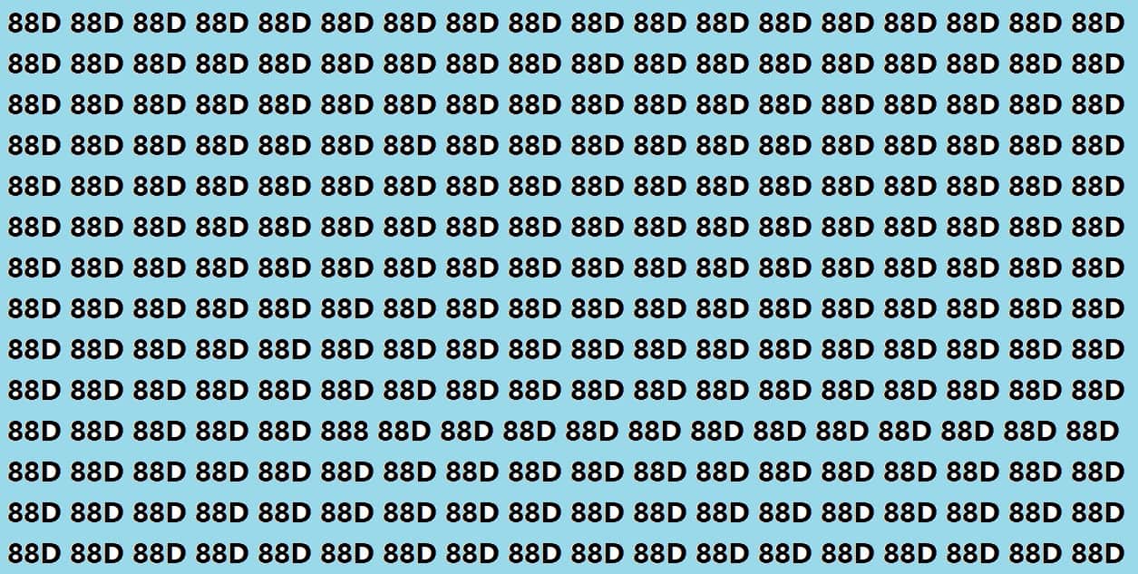 Optical Illusion iq test brain teaser image can you spot 888 within15 seconds?