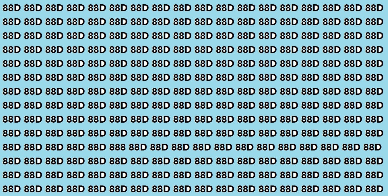 Optical Illusion iq test brain teaser image can you spot 888 within15 seconds?