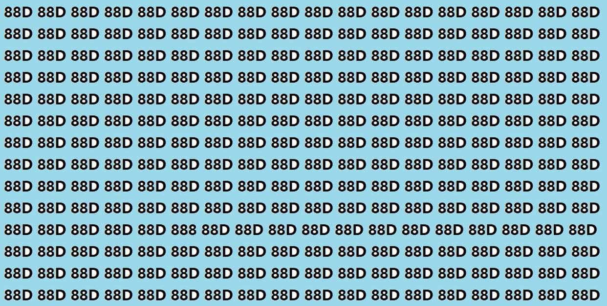 Optical Illusion iq test brain teaser image can you spot 888 within15 seconds?