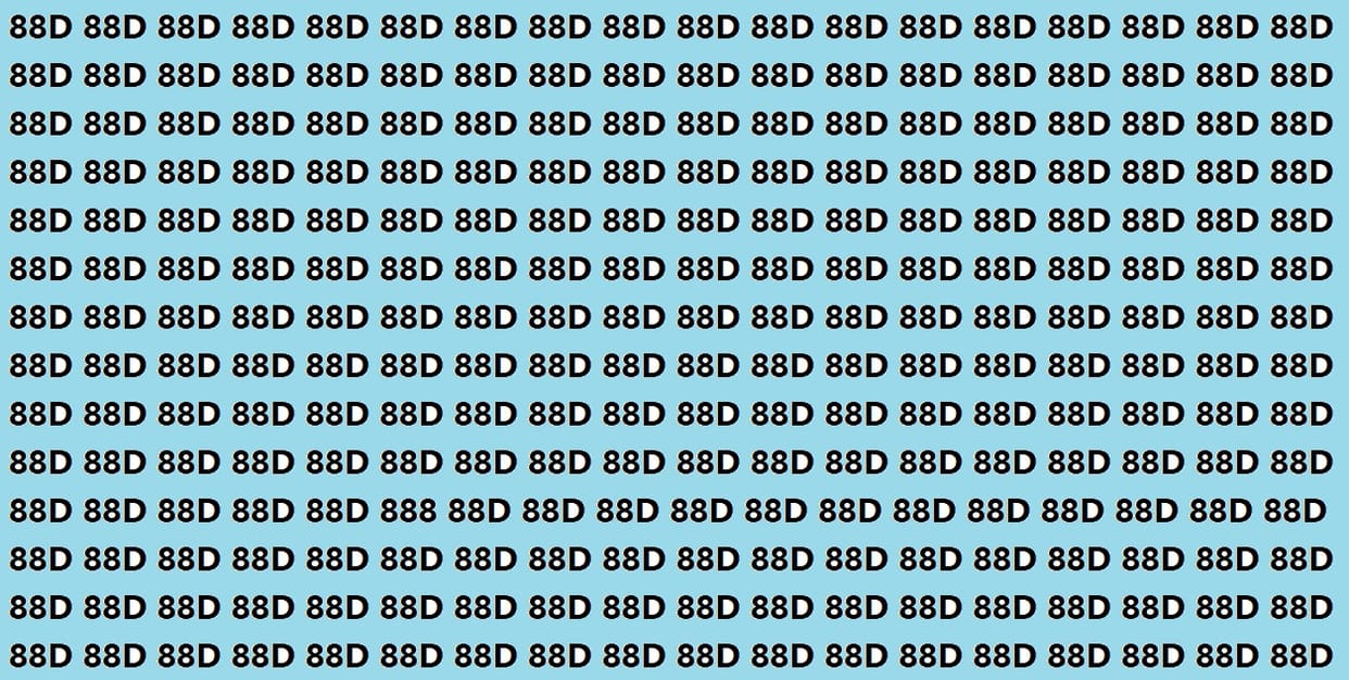 Optical Illusion iq test brain teaser image can you spot 888 within15 seconds?