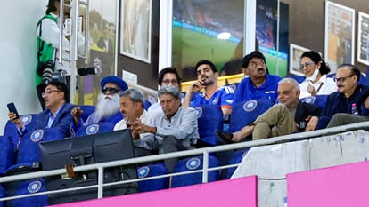 IND vs NZ Final T20 World Cup 2026 Photos Celebs at Narendra Modi Stadium MS Dhoni Rohit Sharma Jay Shah