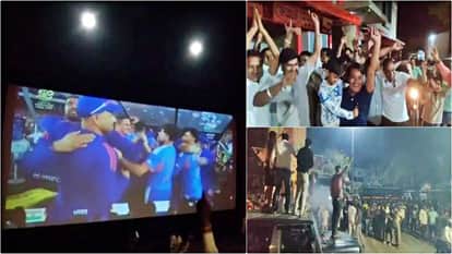 Diwali celebrated at midnight in Tonk following India T20 win with fireworks youth dancing to DJ music