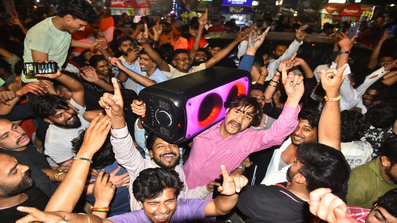 India's T20 World Cup victory sparked celebrations with fireworks and the tricolour being waved