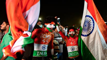 Fans Celebration pictures India historic win nation erupt in celebration people cracking dance in streets