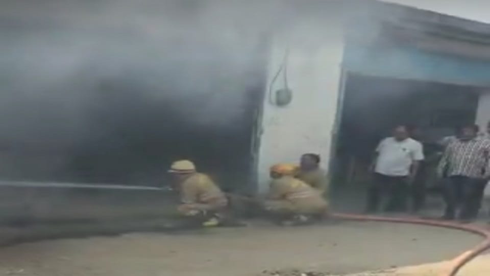 Fire breaks out in incense stick and dhoop batti factory